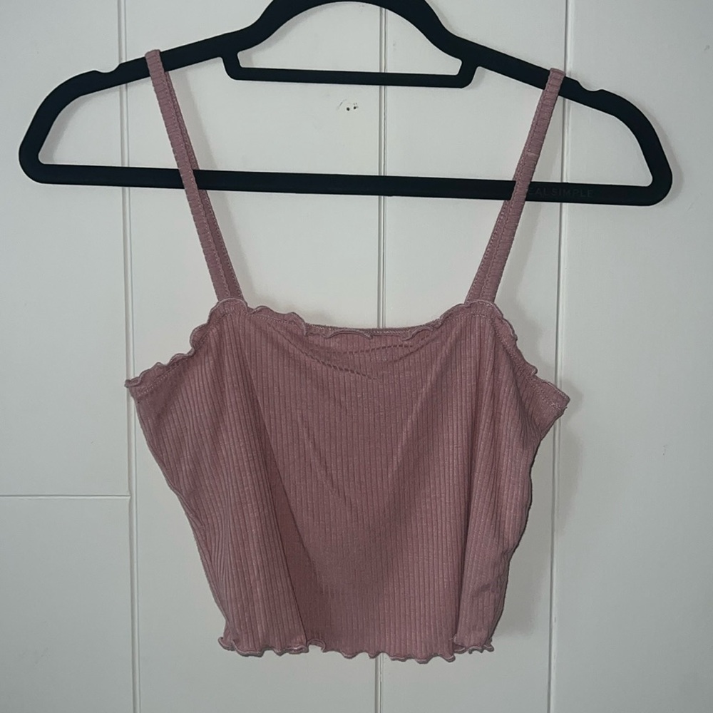 mauve pink crop top